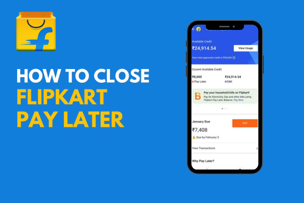 Close Permanently Flipkart Pay Later Account